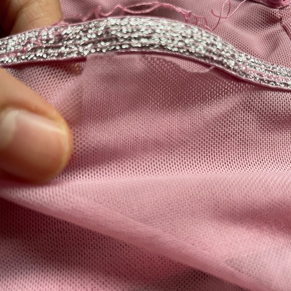 Pink Sheer Camisole with Embellished Trim - Picture 5 of 6